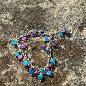 Heart charm bracelet